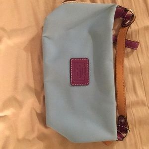 Coach bag - light blue with purple
